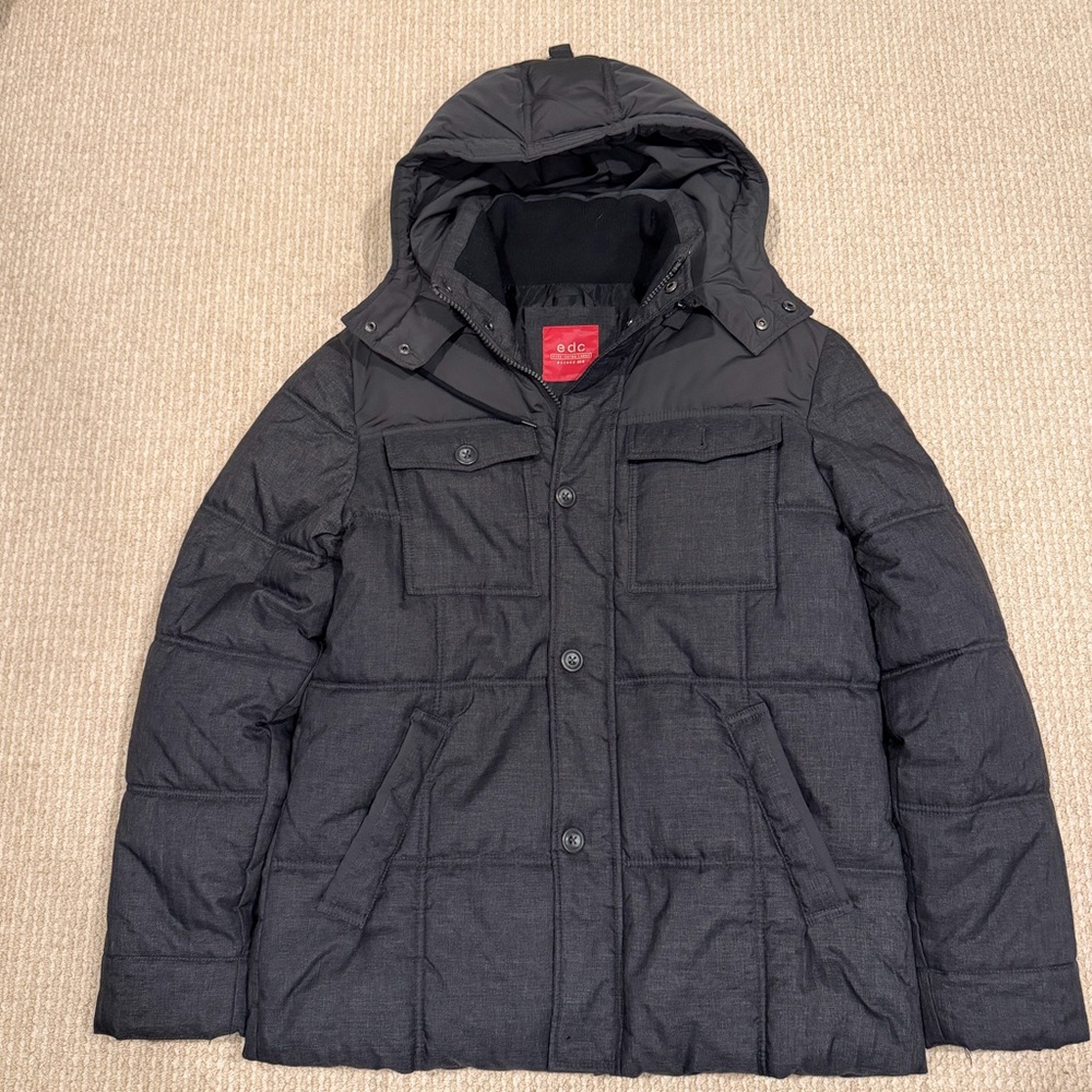 EDC by Esprit Black Puffer Jacket XL